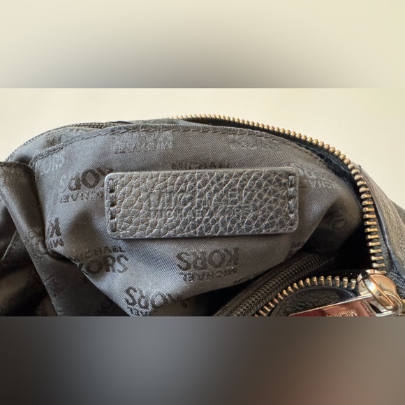 MICHAEL Michael Kors Black Pebbled Leather Satchel Hobo Bag  Used-Missing Straps - Picture 10 of 16